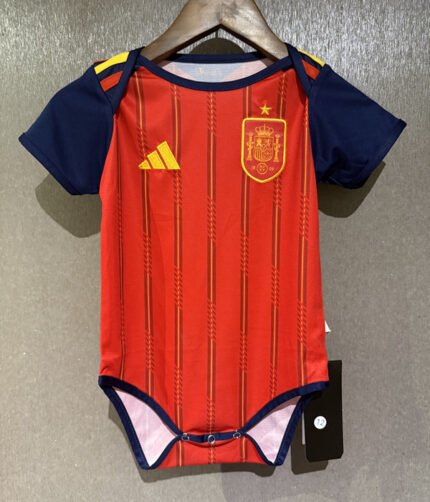 2026-2027 Spain Home Red Baby Soccer Uniform