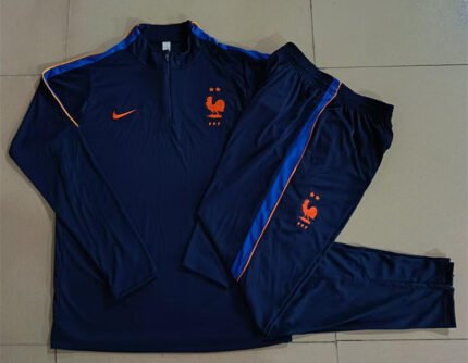 2026-27 France Royal Blue Soccer Tracksuit Uniform