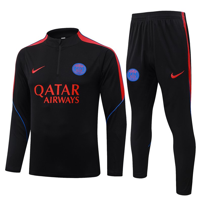 2fb66de0 2026-27 Paris Black Soccer Tracksuit Uniform - Image 1