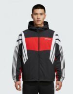 26-27 Adidas Black Red Windbreaker  Soccer Jacket