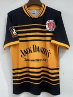 Retro Version 1998 St. Pauli Away Black Yellow Soccer Jersey AAA