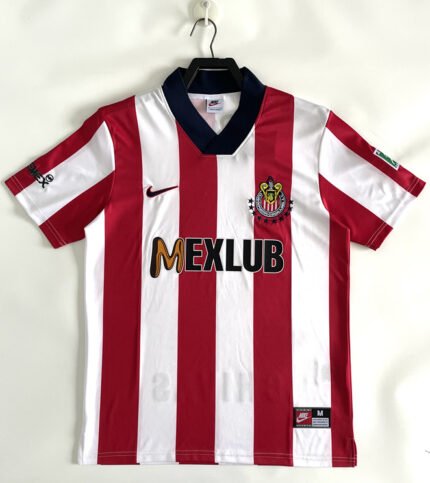 Retro Version 16-17 Chivas White Red Thailand  Soccer Jersey AAA
