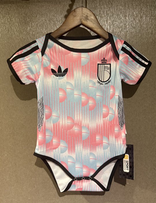 37c5450f 2026-2027 Belgium Away Blue Pink Baby Soccer Uniform - Image 1
