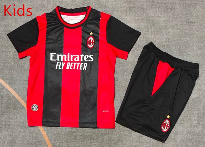 3897cce0 2026-2027 AC Milan Home Red Black kids/youth Soccer uniform - Image 1