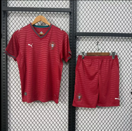 2026-2027 Portugal Home Red Kids/Youth Soccer Uniform
