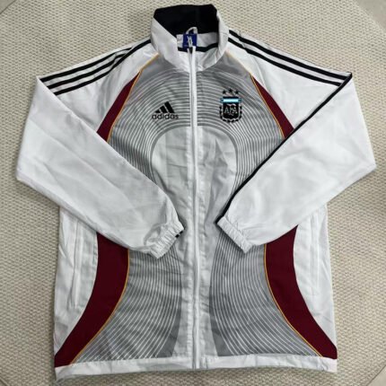26-27 Argentina Grey White Windbreaker  Soccer Jacket