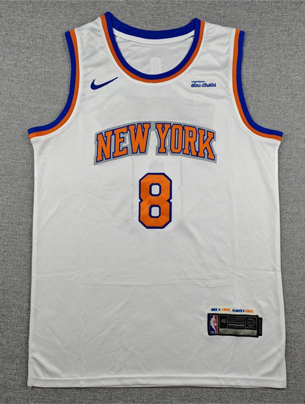 3b350be5 2026 NBA New York Knicks White #8 Jersey - Image 1