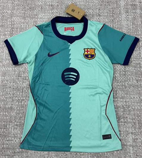 3c6e6943 2026-27 Barcelona 2nd Away Blue Green Women Soccer Jersey AAA - Image 1