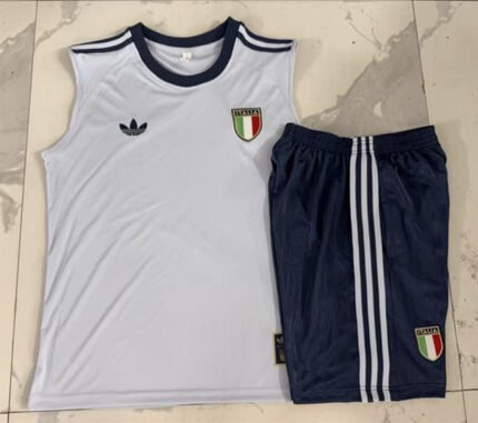 2026-27 Italy Light Blue Tracksuit Vest Soccer Uniform