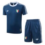 2026-27 Italy Dark Blue Tracksuit Short Soccer Uniform