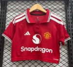 2026-27 Manchester United Home Red Women Soccer Short Jersey AAA