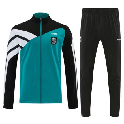 26-27 Liverpool Black Green Thailand Soccer Jacket Uniform