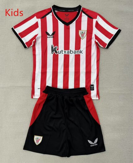 2026-27 Athletic Bilbao Home Red White  kids/youth Soccer uniform