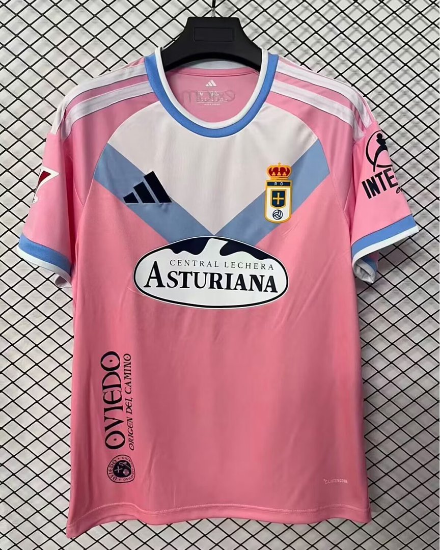 5268318f 2026-27 Real Oviedo 3rd Away Pink Soccer Jersey AAA - Image 1