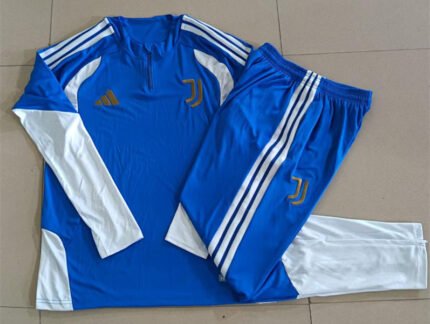 2026-27 Juventus Blue Soccer Tracksuit Uniform