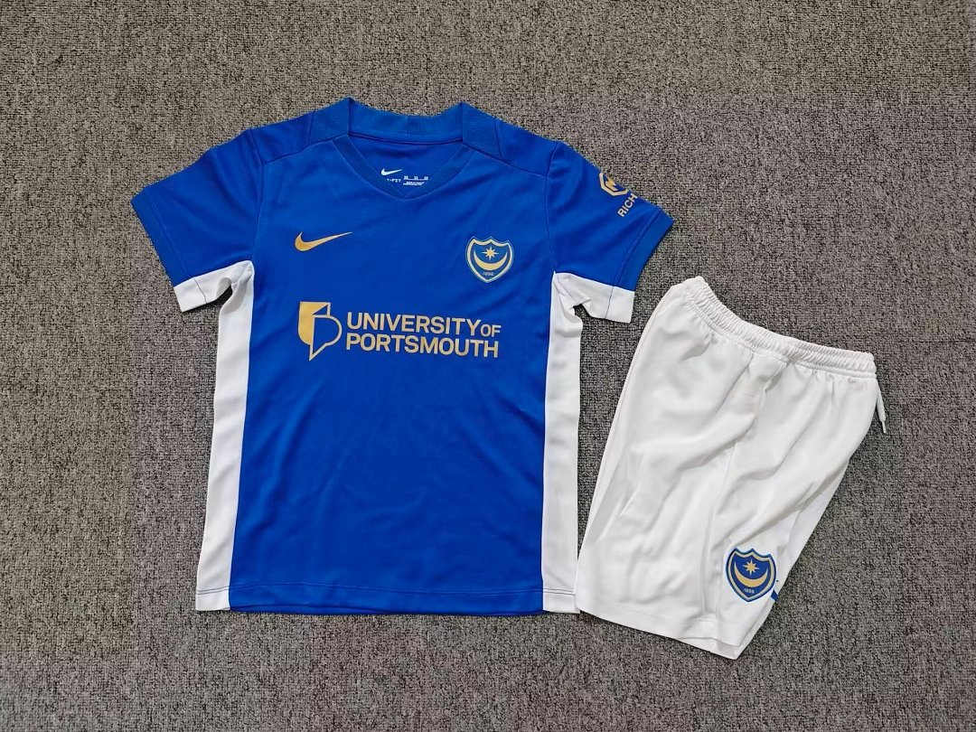 539a8d7a 2026-2027 Portsmouth Home Blue kids/youth Soccer uniform - Image 1