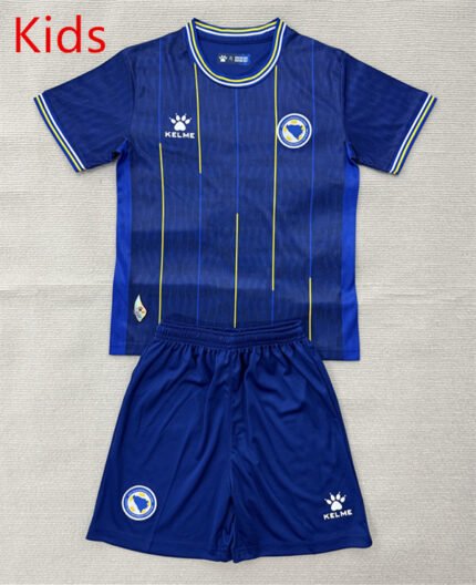 2026-2027 Bosnia Herzegovina Home Blue  Kids/Youth Soccer Uniform