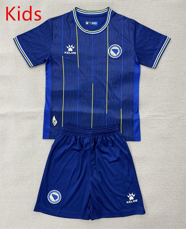 56eb66d5 2026-2027 Bosnia Herzegovina Home Blue Kids/Youth Soccer Uniform - Image 1