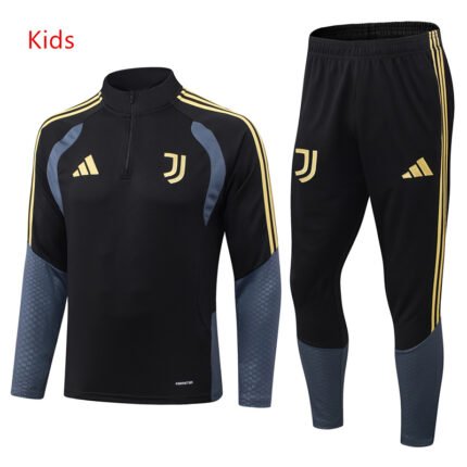 2026-27 Juventus Black Soccer kids Tracksuit Uniform