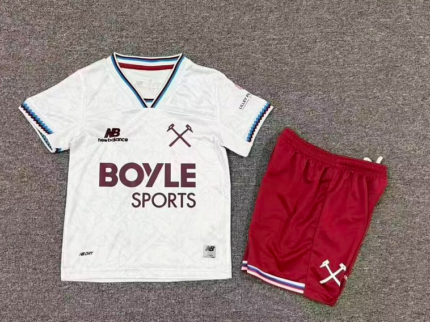 2026-2027 West Ham Away White kids/youth  Soccer uniform