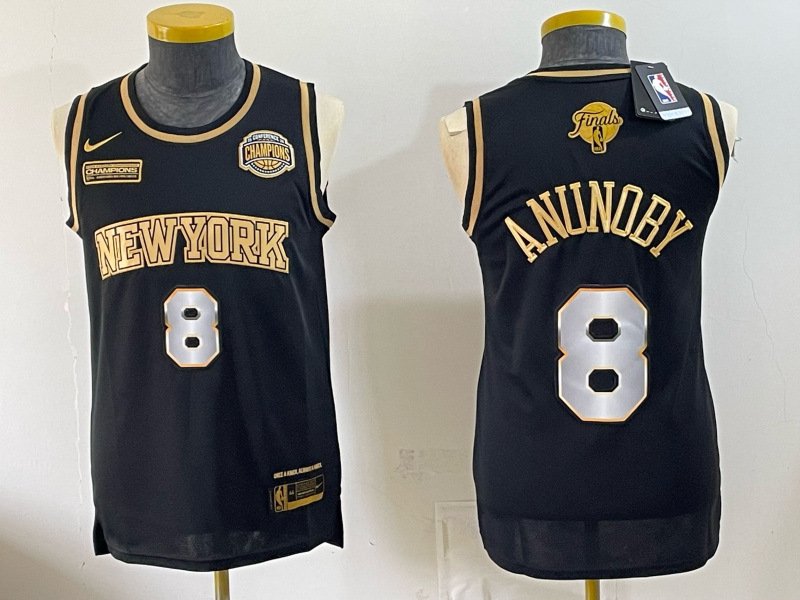 5a8bc545 Champion Edition 2026 NBA New York Knicks Black #8 Jersey - Image 1