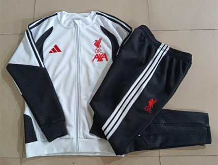 26-27 Liverpool White Thailand Soccer Jacket Uniform
