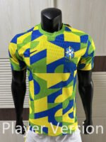 Player version 2026-2027 Brazil Yellow Blue Soccer Jersey AAA