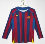 Retro Version 2006 Retro Barcelona Home Blue&Red Long sleeves Soccer Jersey AAA