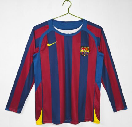 Retro Version 206 Retro Barcelona Home Blue&Red Long sleeves Soccer Jersey AAA