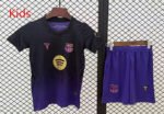 2026-27 Barcelona Away Purple Black kids/youth Soccer uniform