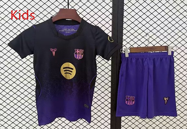 640decc1 2026-27 Barcelona Away Purple Black kids/youth Soccer uniform - Image 1