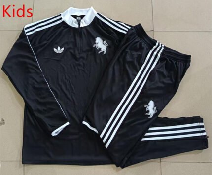 2026-27 Juventus Black Soccer kids Tracksuit Uniform