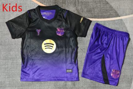 2026-27 Barcelona Away Purple Black kids/youth Soccer uniform