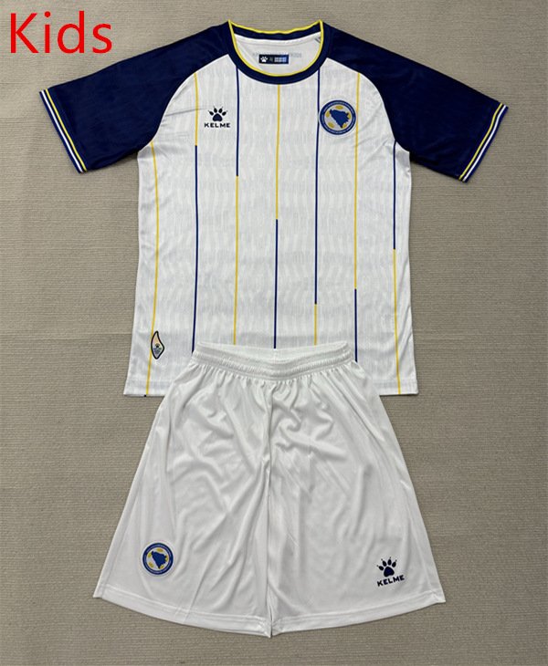 69a888a5 2026-2027 Bosnia Herzegovina Away White Kids/Youth Soccer Uniform - Image 1