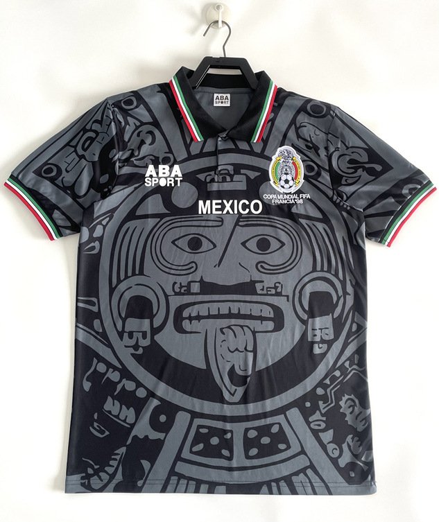 69fd54bd Retro Version 1998 Mexico Black Soccer Jersey AAA - Image 1