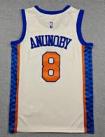 2026 City Version NBA New York Knicks Off White #8 - Image 2