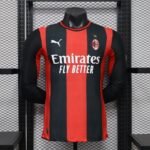 Player version 2026-2027 AC Milan  Home Black Red Long sleeves Soccer Jersey AAA