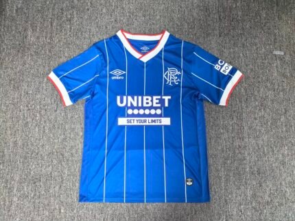(S-4XL) 26-27 Rangers Home Blue Soccer Jersey AAA