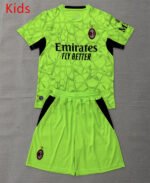 2026-2027 AC Milan Goalkeeper Green kids/youth  Soccer uniform