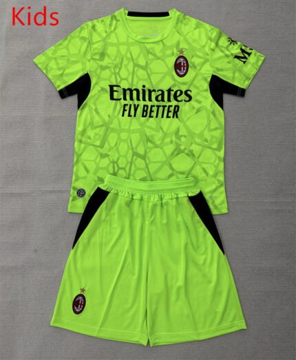 2026-2027 AC Milan Goalkeeper Green kids/youth  Soccer uniform