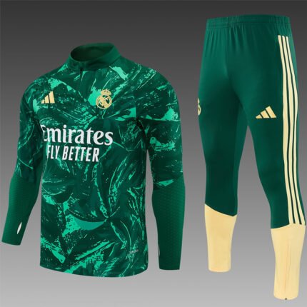 2026-27 Real Madrid Camouflage Green Soccer Tracksuit Uniform