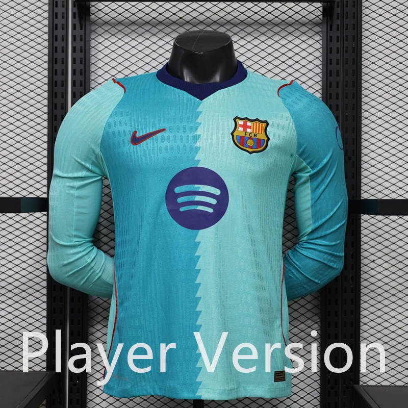 70020ca4 Player Version 26-27 Barcelona 2nd Away Green Thailand LS Soccer Jersey AAA - Image 1