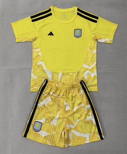 2026-2027  Aston Villa Goalkeeper Yellow Soccer Uniform