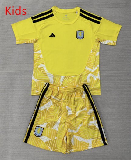 2026-2027 Aston Villa Goalkeeper Yellow kids/youth  Soccer uniform
