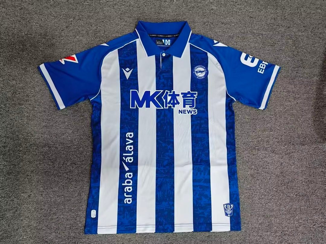 73777093 2026-27 Deportivo Alavés Home Blue White Soccer Jersey AAA - Image 1