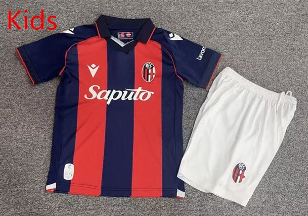 7428703c 2026-2027 Bologna Home Blue Red kids/youth Soccer uniform - Image 1