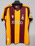 2026-2027 Bradford Home Yellow Brown Soccer Jersey