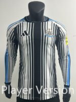 Player version 26-27 Newcastle United Home Black White Long-sleeved Soccer Jersey AAA