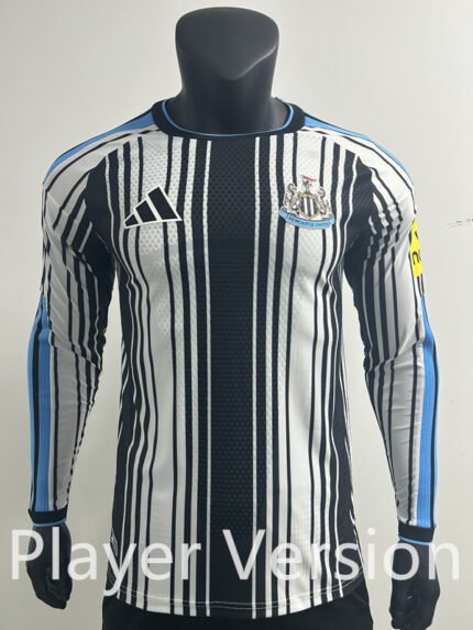 Player version 26-27 Newcastle United Home Black White Long-sleeved Soccer Jersey AAA