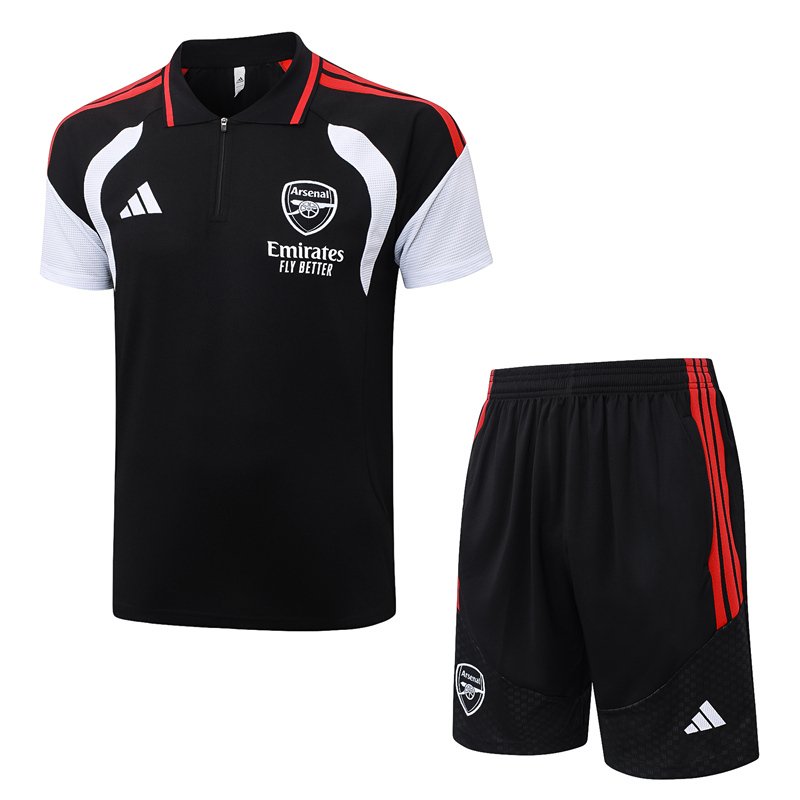 7730b397 2026-27 Arsenal Black Polo Soccer Uniform - Image 1